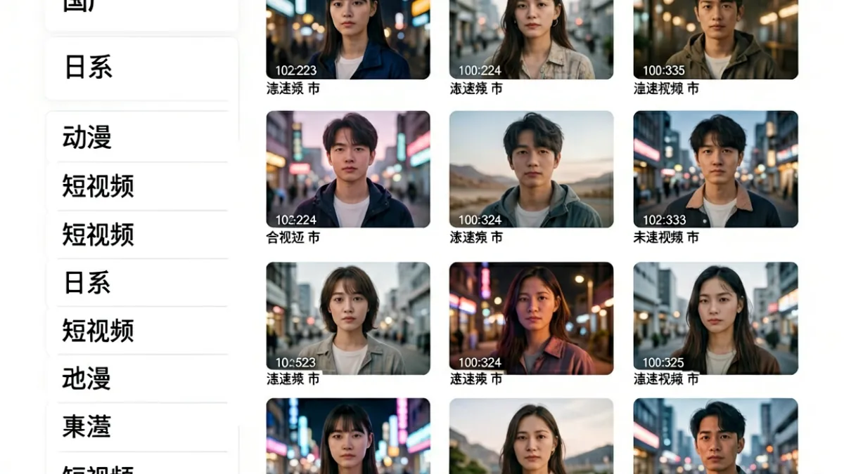 .17C.COM羞羞视频分类浏览页面示意图，展示国产、日系、动漫等一级分类的排列与封面缩略图